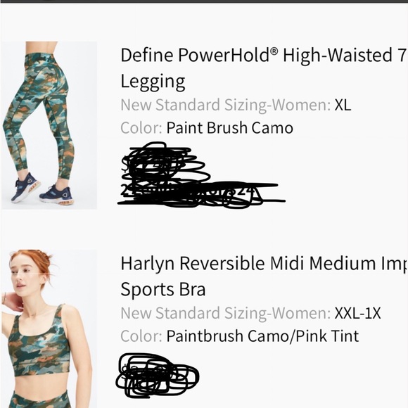 Fabletics Powerhold Highwaisted Camo Leggings XL - Picture 2 of 2